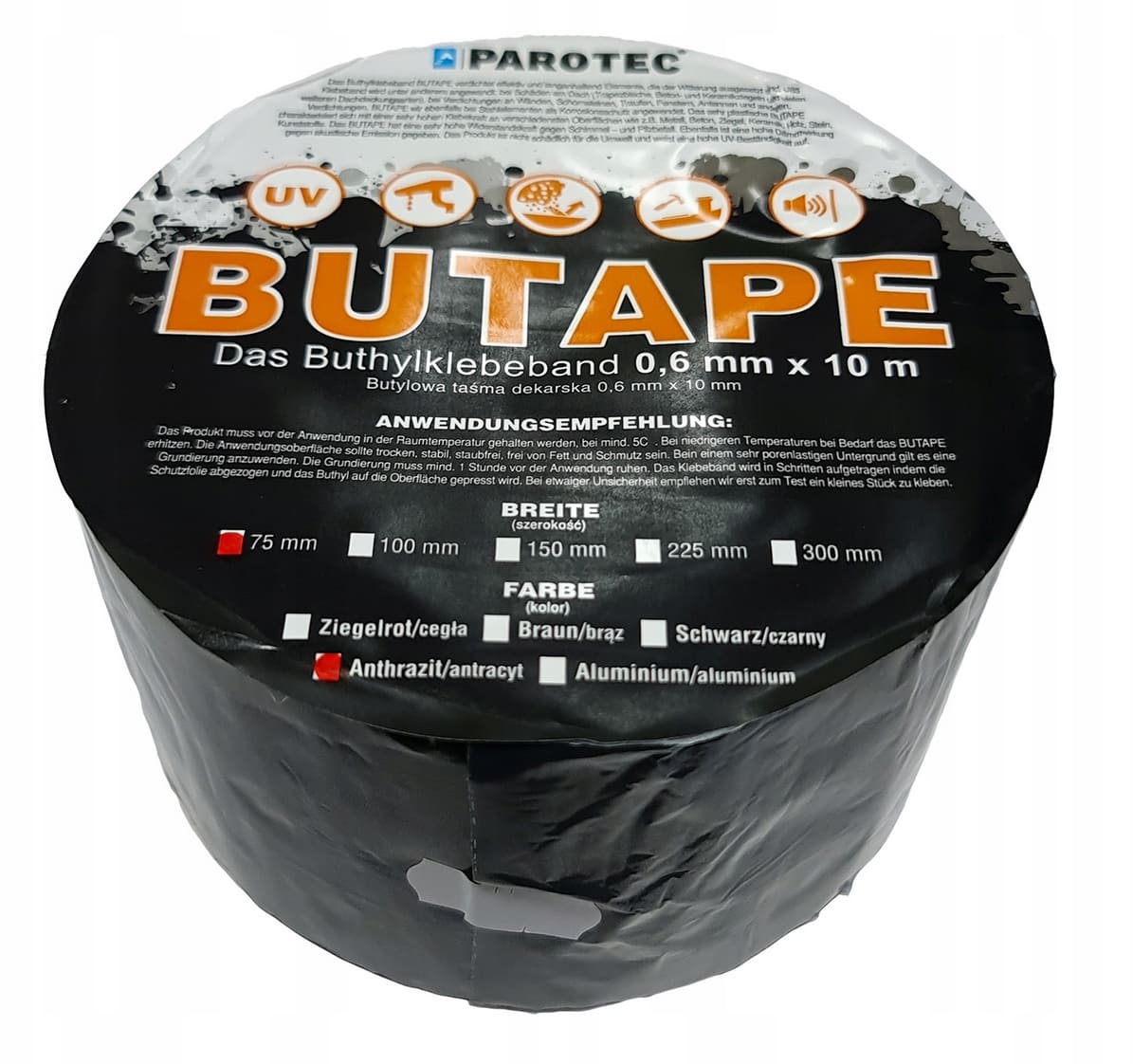 Bitumen aluminium tätningstejp 75 mm x 10 m, BiTape - 2