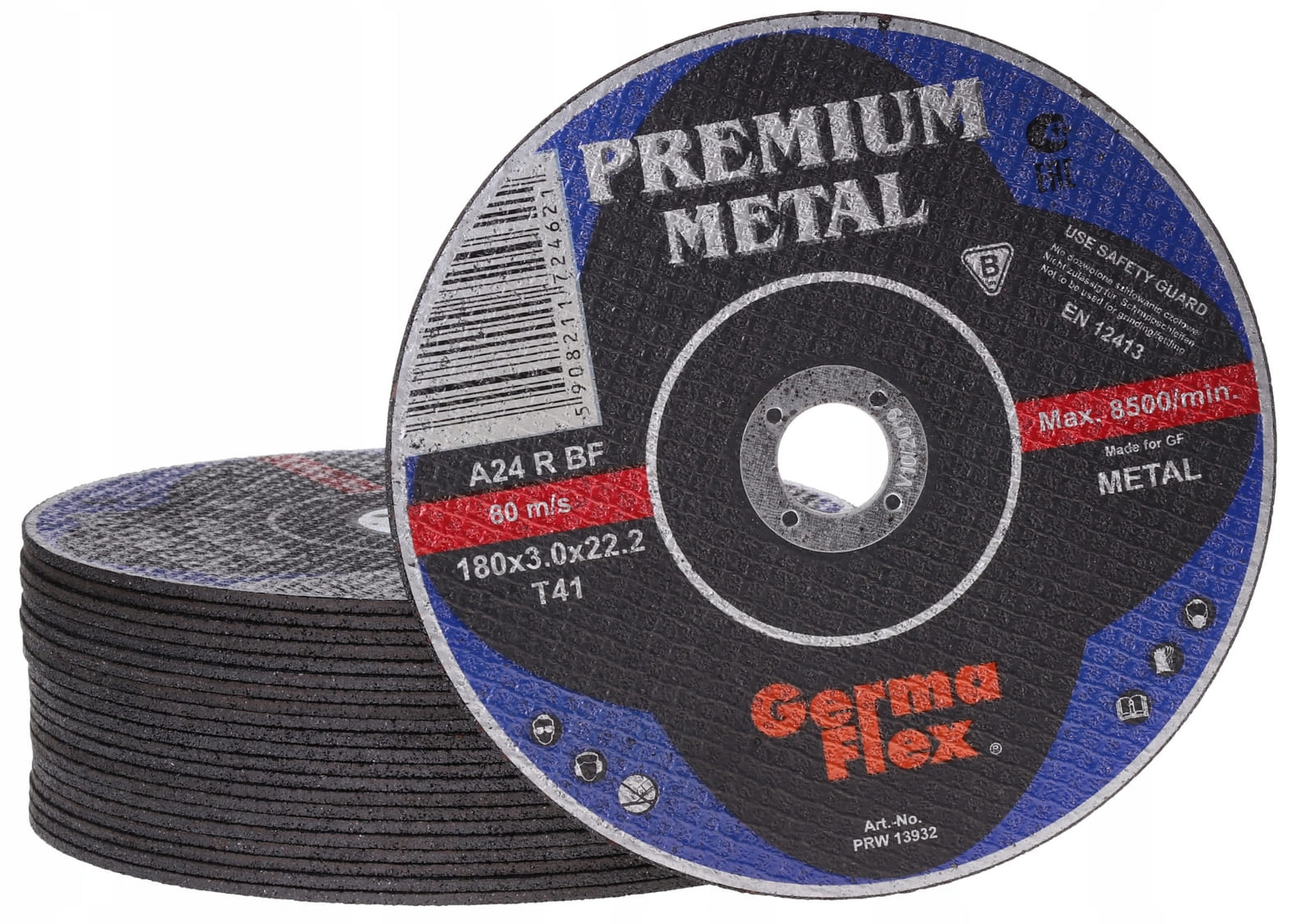 Kapskiva för metall 25st 180 x 2.5 x 22, T41 (8500rpm), Germa Flex