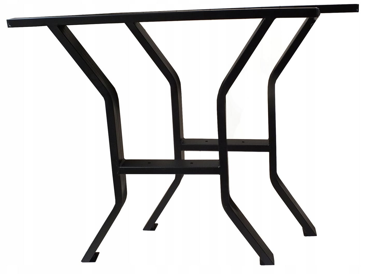 Övriga 3 Stålben till bord, 2st svarta pulverlackade massiva, höjd 66 cm, max bred 71 cm - 2