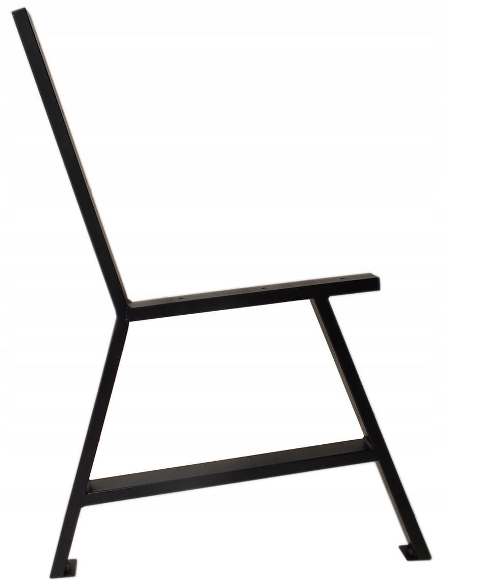 Övriga 3 Stålben till parkbänk, sittbänk, 2st svarta pulverlackade massiva, sitthöjd 44 cm, totalhöjd 85 cm - 3