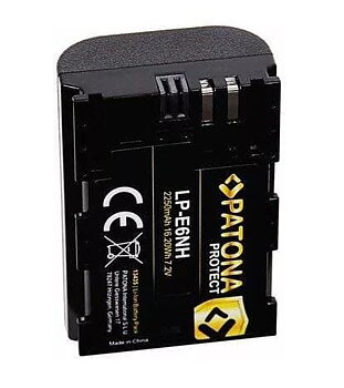 Batteri motsvarande Canon LP-E6NH, 2250 mAh, Patona
