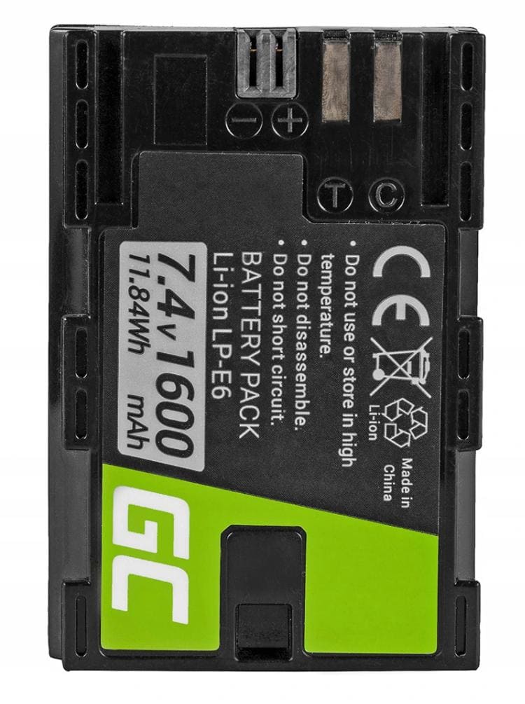 Övriga 3 Batteri motsvarande Canon LP-E6, 1600 mAh, Green Cell - 7