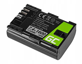 Övriga 3 Batteri motsvarande Canon LP-E6, 1600 mAh, Green Cell
