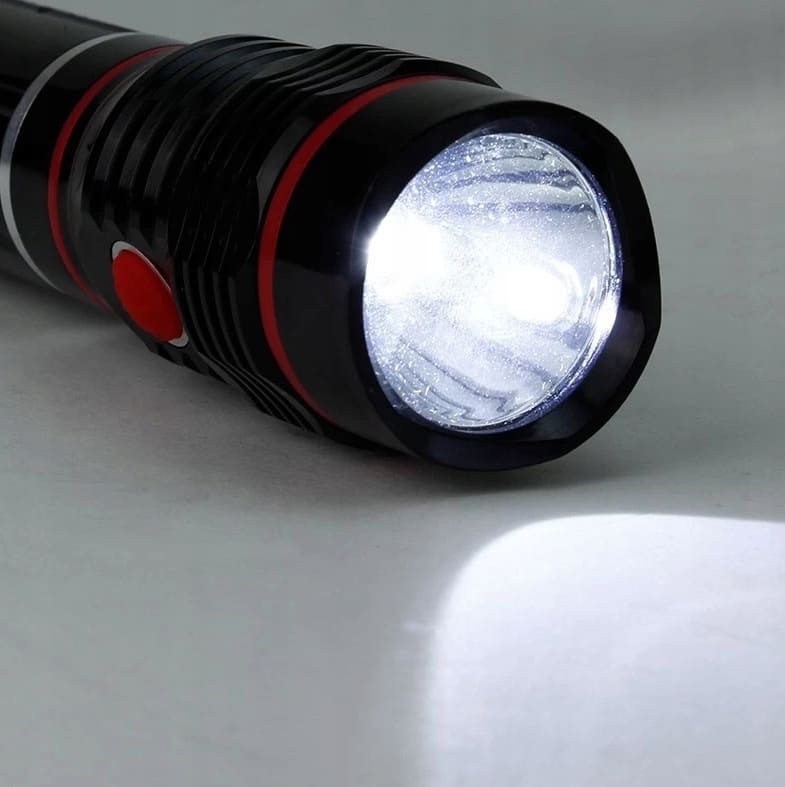 Ficklampa LED COB med magnet 80 LM, batteri, dubbla LED, hopfällbar, Tactical Light - 6
