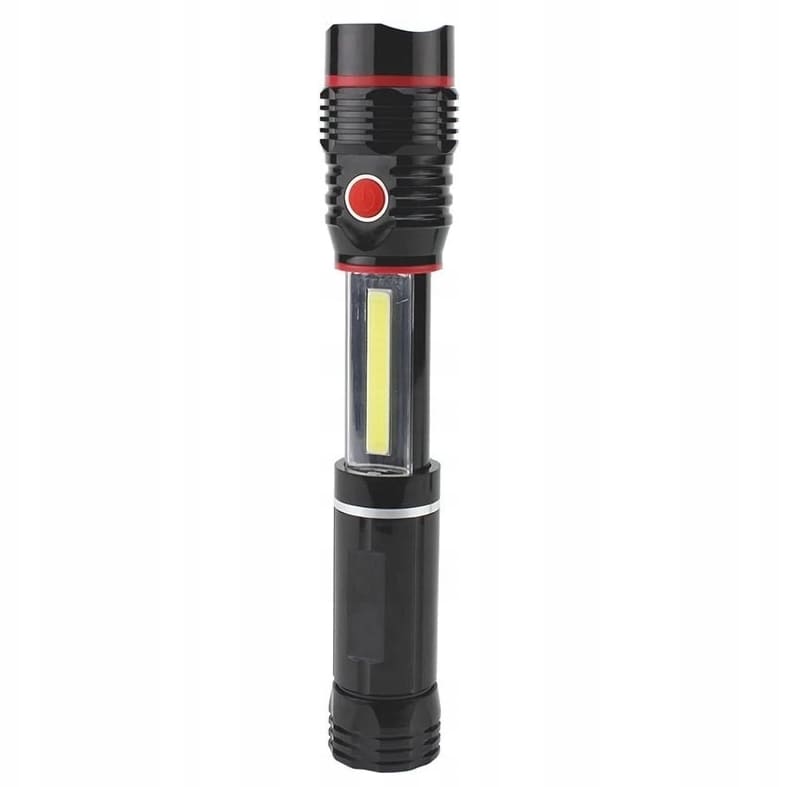 Ficklampa LED COB med magnet 80 LM, batteri, dubbla LED, hopfällbar, Tactical Light - 3