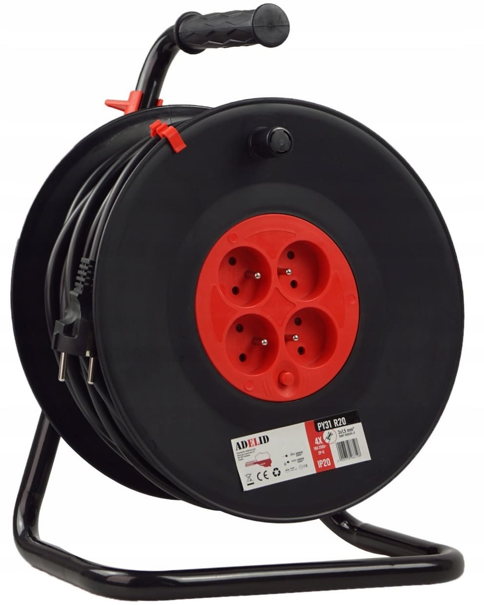 Övriga 3 Kabelvinda 220V 25m, 3 x 1.5mm2, jordad IP20