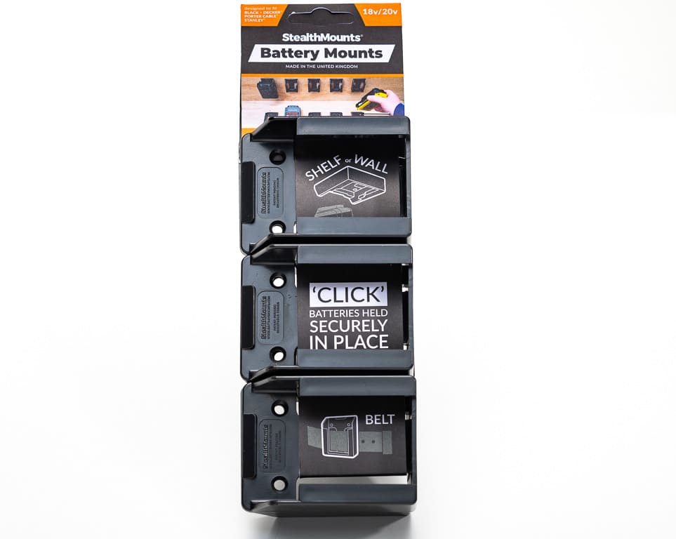 Stealth Mounts Batterifästen 6-pack för Stanley Black Decker Porter Cable ABS, StealthMounts - 3