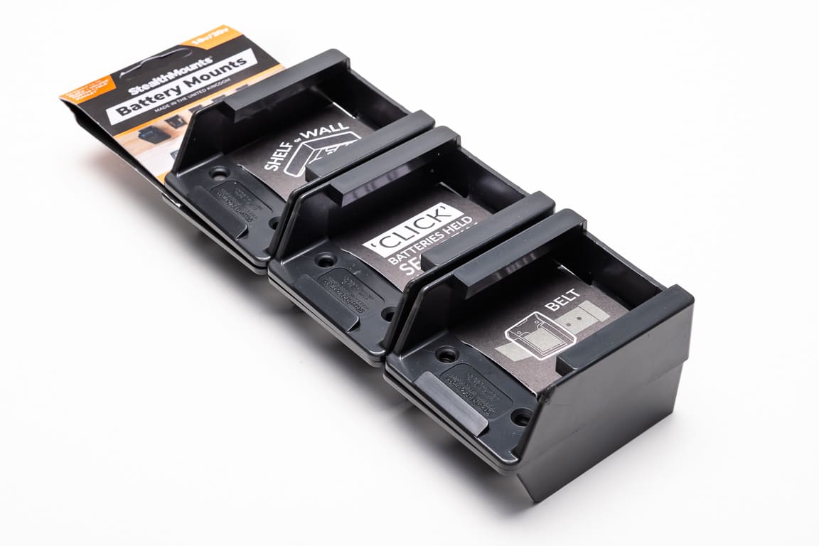 Stealth Mounts Batterifästen 6-pack för Stanley Black Decker Porter Cable ABS, StealthMounts