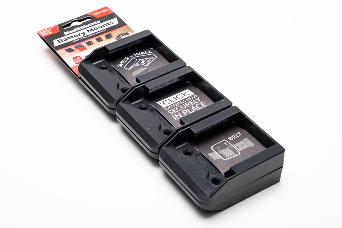 Stealth Mounts Batterifästen 6-pack för Einhell Power X-Change Ozito 18V ABS, StealthMounts