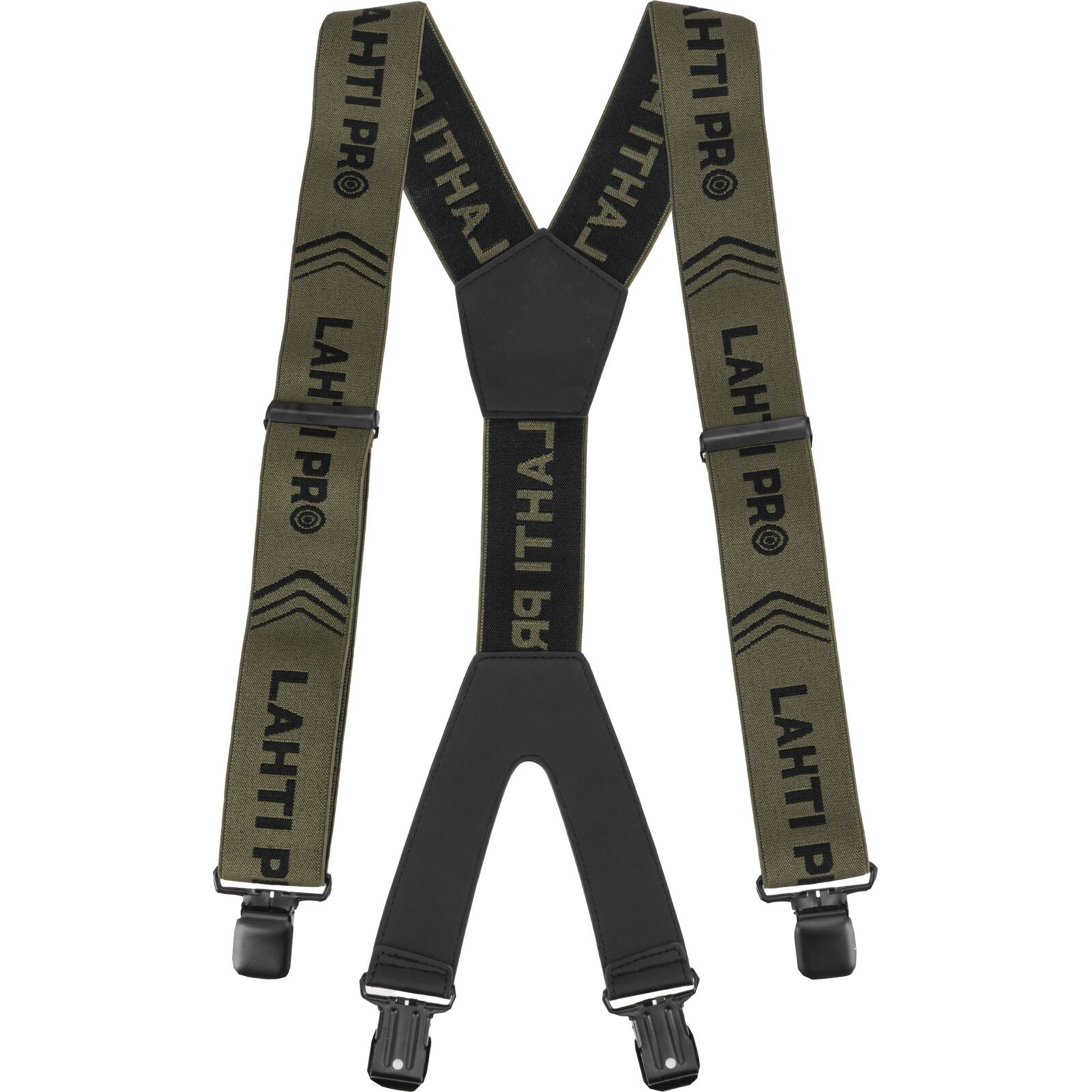 LahtiPro Trouser Braces, Green-Black, One Size, LAHTI