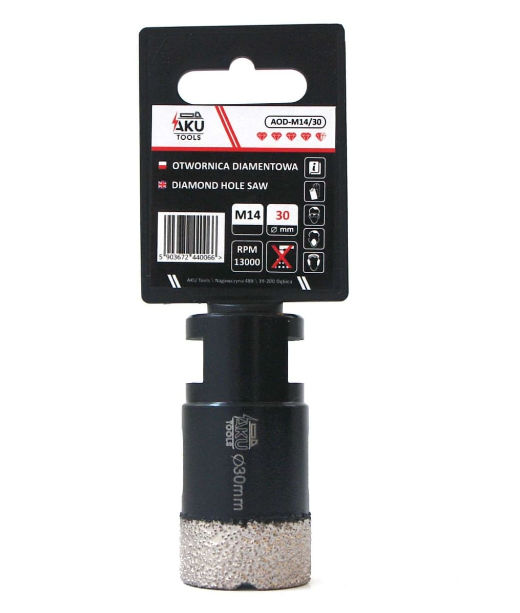 Diamant hålborr 6-68 mm, M14, Aku Tools (Storlek (mm) : 45) - 3