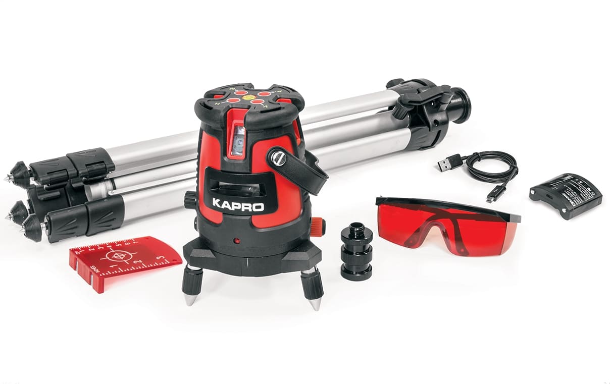 Självnivellerande krysslinjelaser 6 laserstrålar, 30m, laserpass Kapro 875 S Prolaser - 2