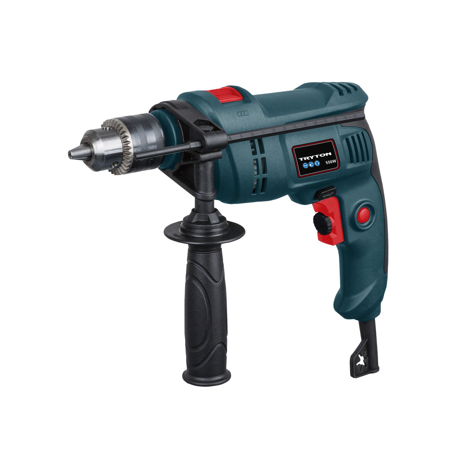 Tryton Slagborrmaskin, Impact Drill 550W, Key Chuck 13 mm l/r