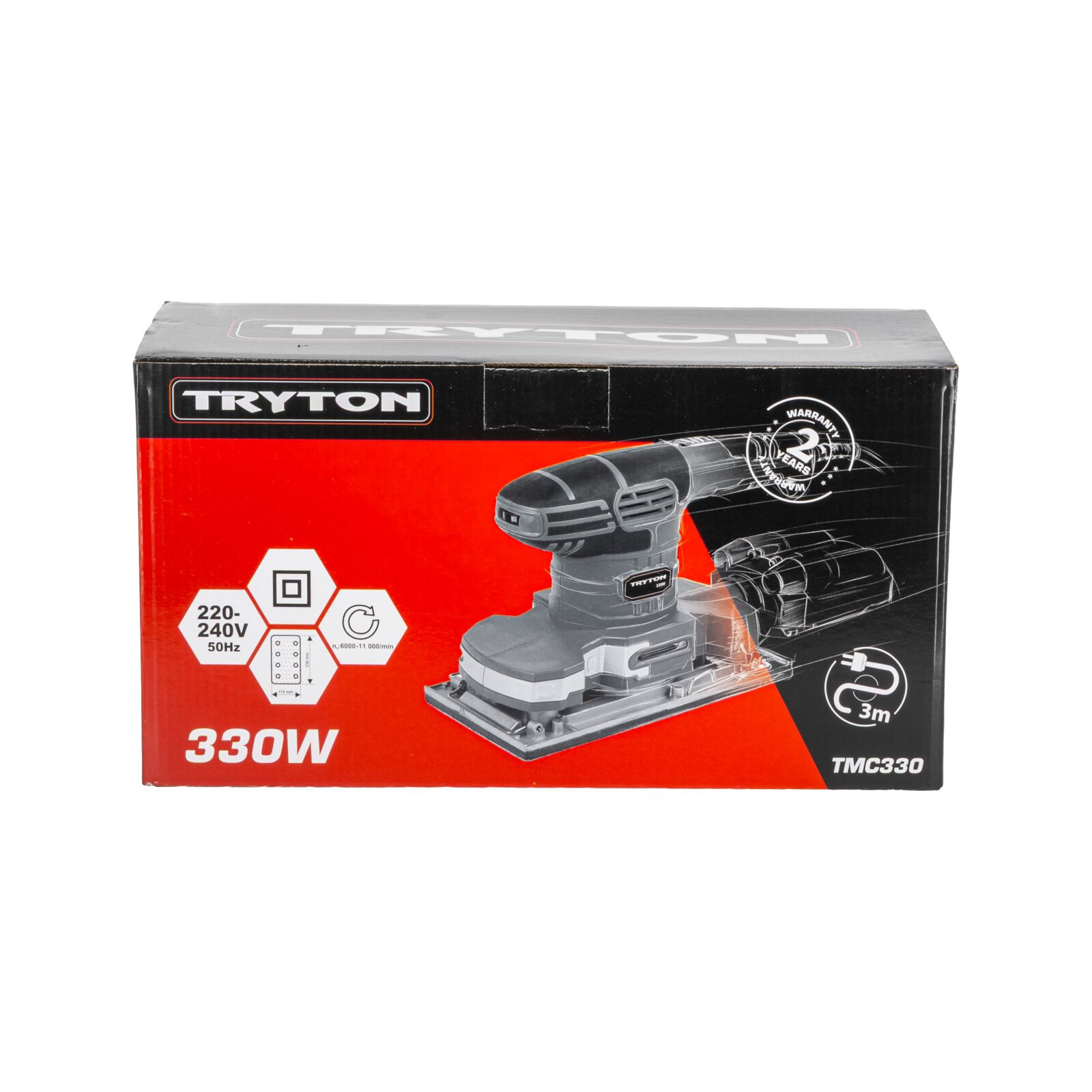 Tryton Slipmaskin 350W, 115 x 230 mm, 6000-11000/min - 7
