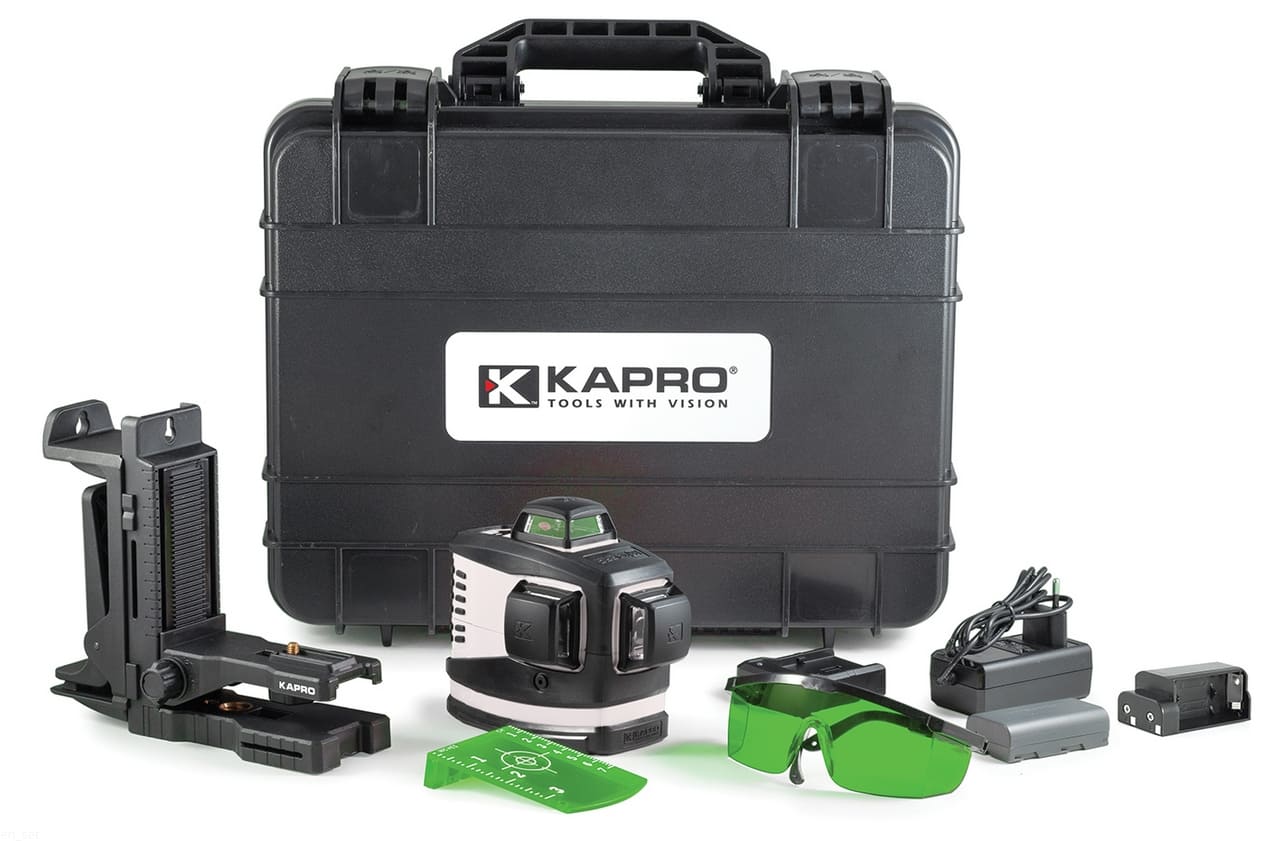Självnivellerande krysslinjelaser 360° grön, laserpass, Kapro KA 883GN Prolaser - 2