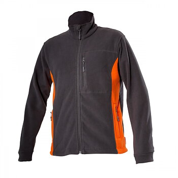 LahtiPro Fleece Jacket, Graphite and Orange, S , CE, LAHTI