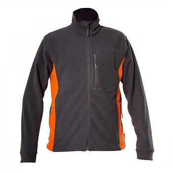 LahtiPro Fleece Jacket, Graphite and Orange, S , CE, LAHTI