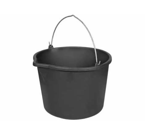 Hink 10st, blandartunna i plast, svart, för vatten till fix, fog, spackel etc (Mängd (Liter) : 16)