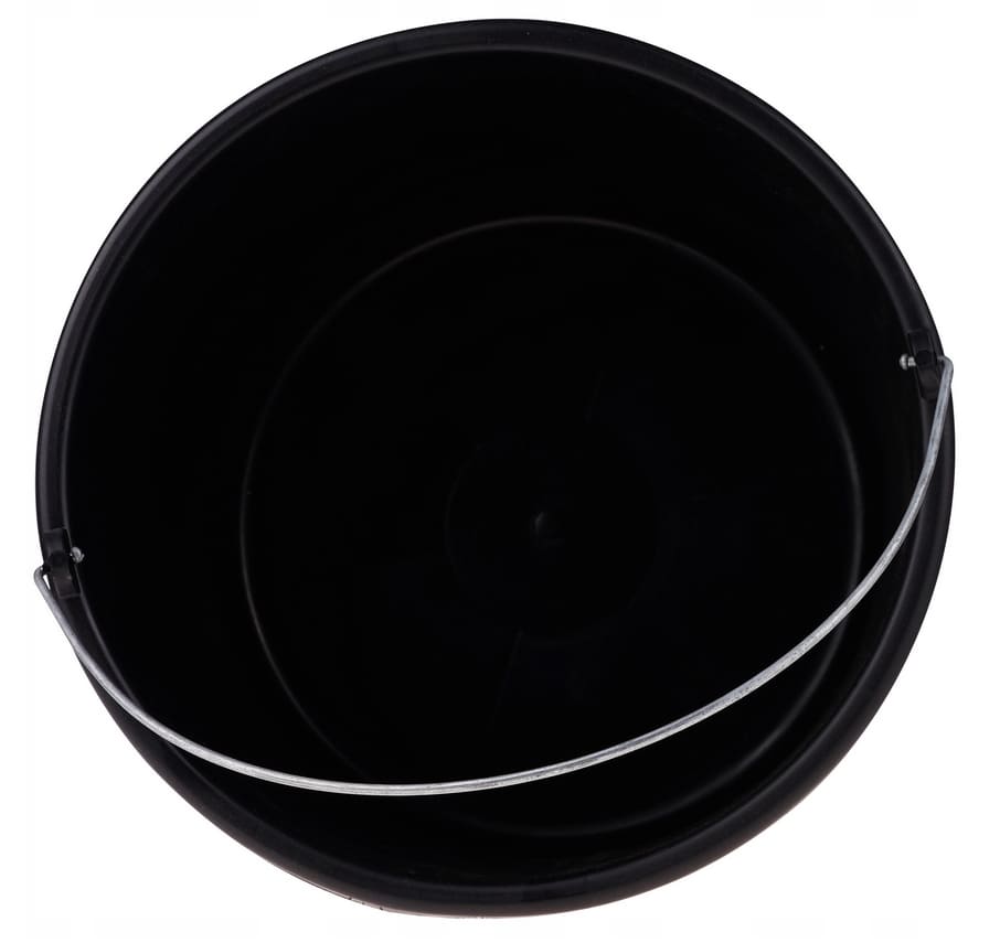 Mäthink 5st, graderad, blandartunna i plast, svart, för vatten till fix, fog, spackel etc (Mängd (Liter) : 16) - 5