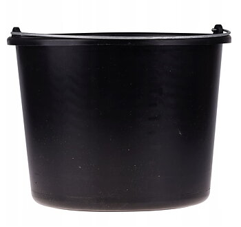 Mäthink 5st, graderad, blandartunna i plast, svart, för vatten till fix, fog, spackel etc (Mängd (Liter) : 20)