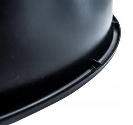 Mäthink 5st, graderad, blandartunna i plast, svart, för vatten till fix, fog, spackel etc (Mängd (Liter) : 12) - 4
