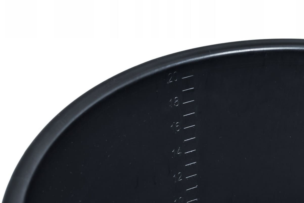 Mäthink 5st, graderad, blandartunna i plast, svart, för vatten till fix, fog, spackel etc (Mängd (Liter) : 12) - 2