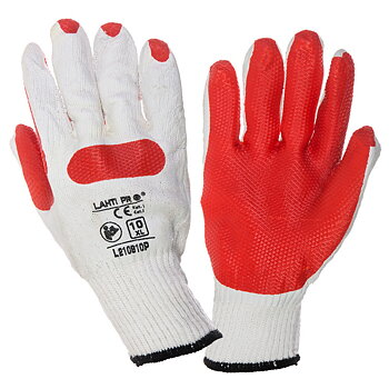 LahtiPro Arbetsha ndskar LATEX RödVit L210910P