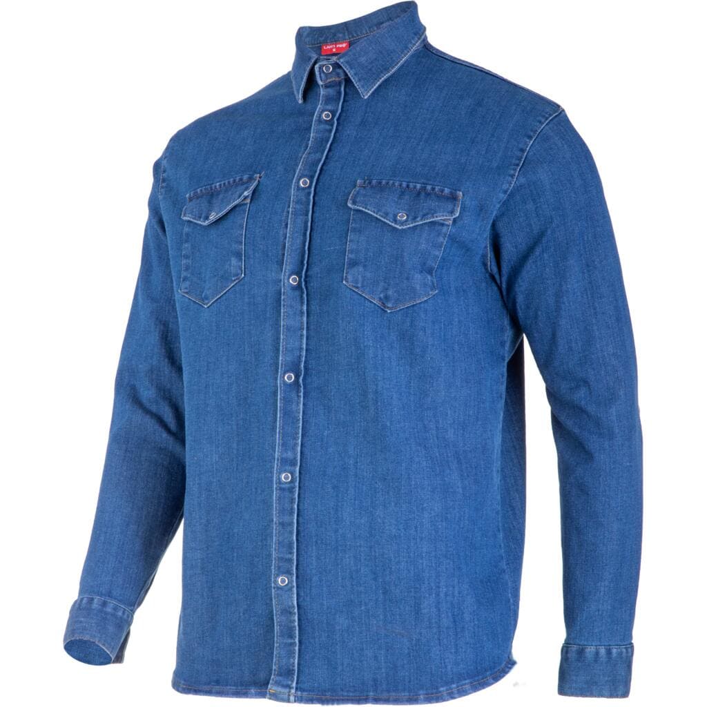 LahtiPro Skjorta jeans, blå, arbetsskjorta CE, LAHTI (Storlek : L)