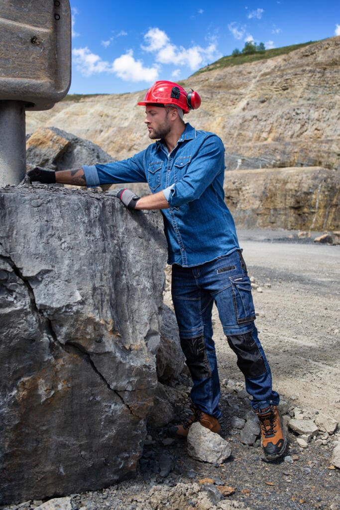 LahtiPro Skjorta jeans, blå, arbetsskjorta CE, LAHTI (Storlek : L) - 6