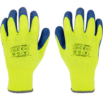LahtiPro Handskar, latex vadderade skyddshandskar, gula, CE, LAHTI (Handskestorlek : 9 [L] Handlängd 19,2cm Omkrets 22,9cm)