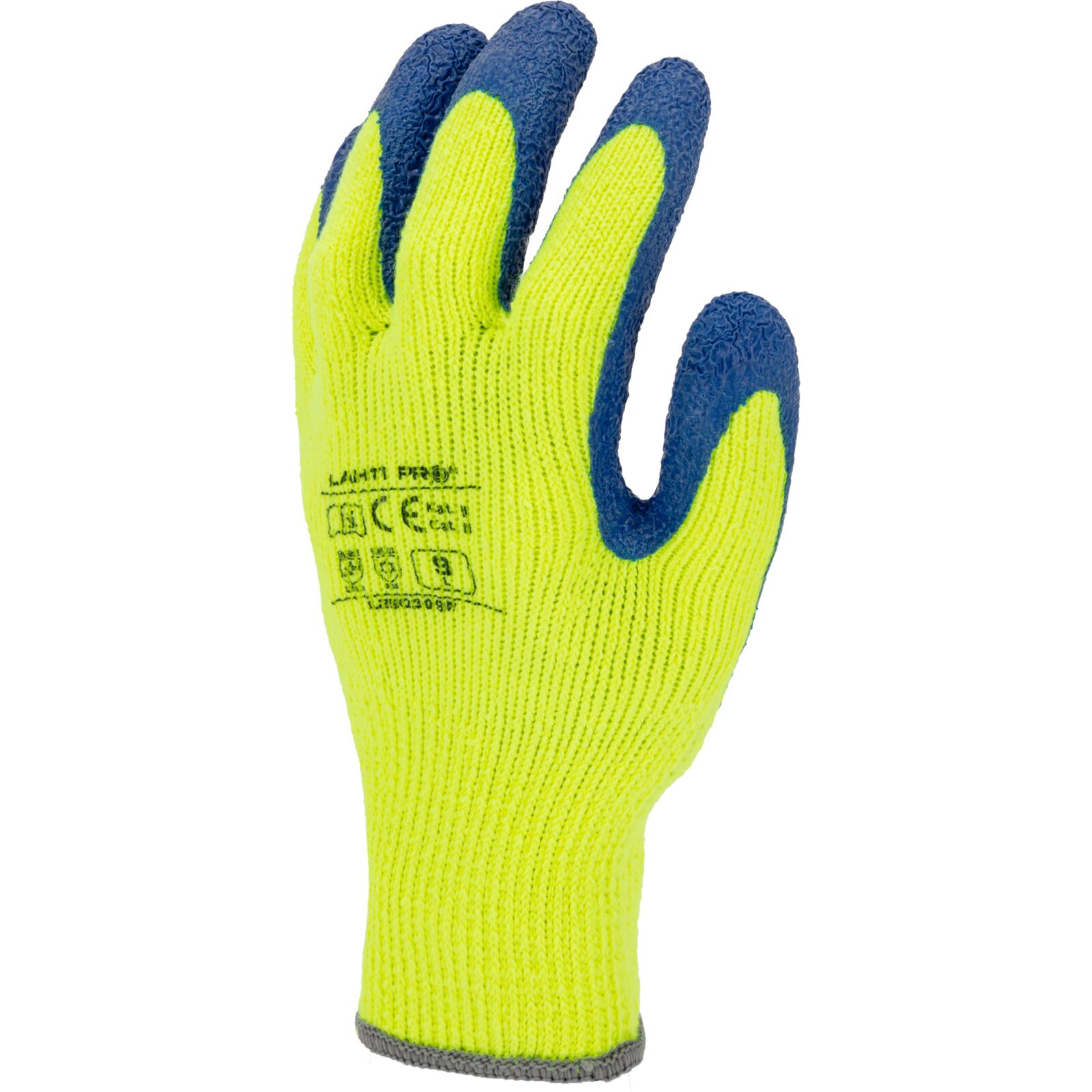 LahtiPro Handskar, latex vadderade skyddshandskar, gula, CE, LAHTI (Handskestorlek : 9 [L] Handlängd 19,2cm Omkrets 22,9cm) - 3