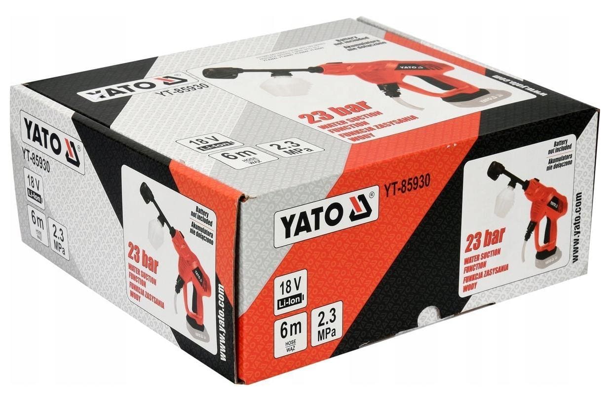 Högtryckstvätt 18V 23 bar (utan batteri) , YATO - 2