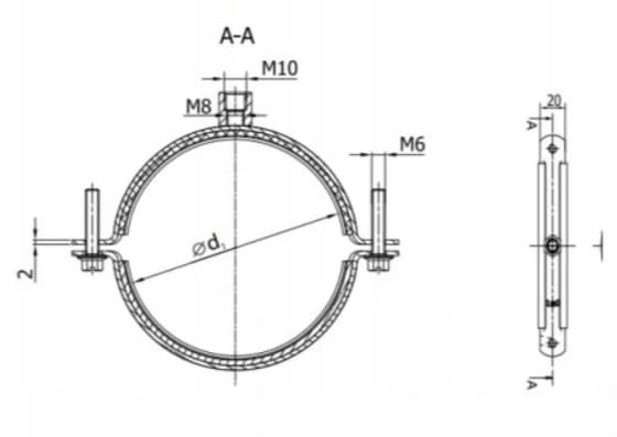 Övriga 3 Slangklammer, ring 355 mm för montering av ventilationsrör, flexrör m.m. - 3