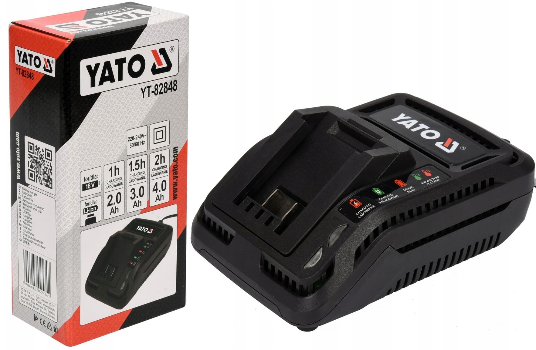 Snabbladdare för batteri 18V Li-Ion, YATO - 3