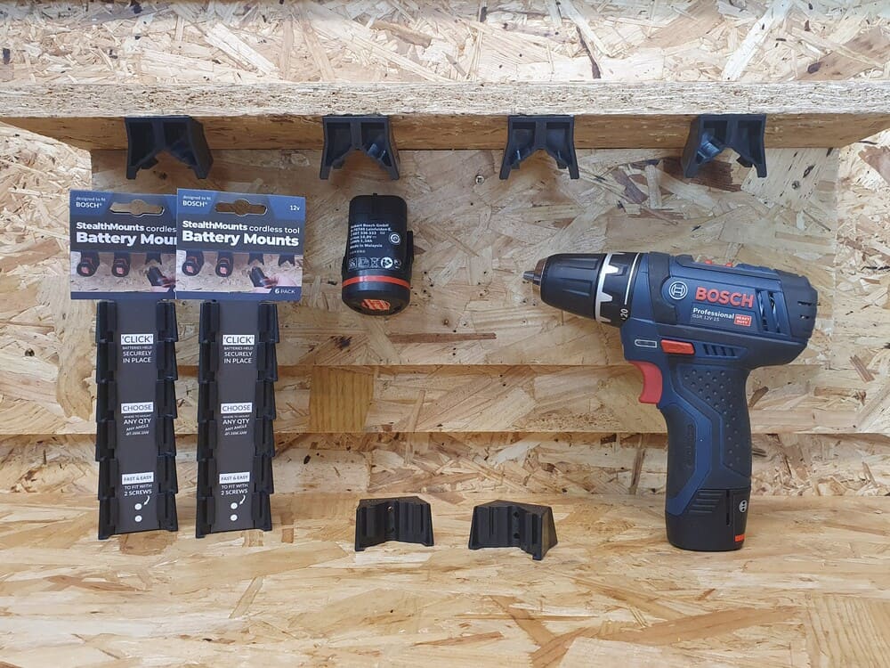 Stealth Mounts Batterifästen 6 st. för BOSCH 12v / 10.8V, STEALTHMOUNTS - 3