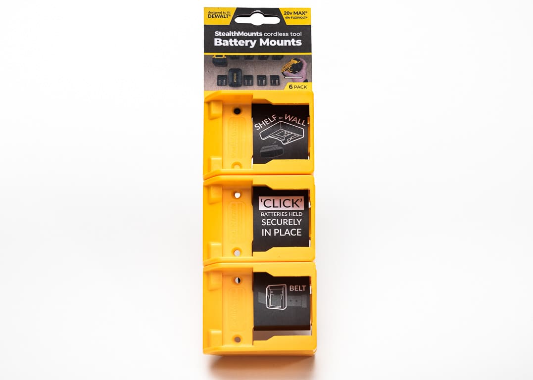 Stealth Mounts Batterihållare 6 st. för DEWALT XR 18v 20v 54v 60v Flexvolt, STEALTHMOUNTS - 2