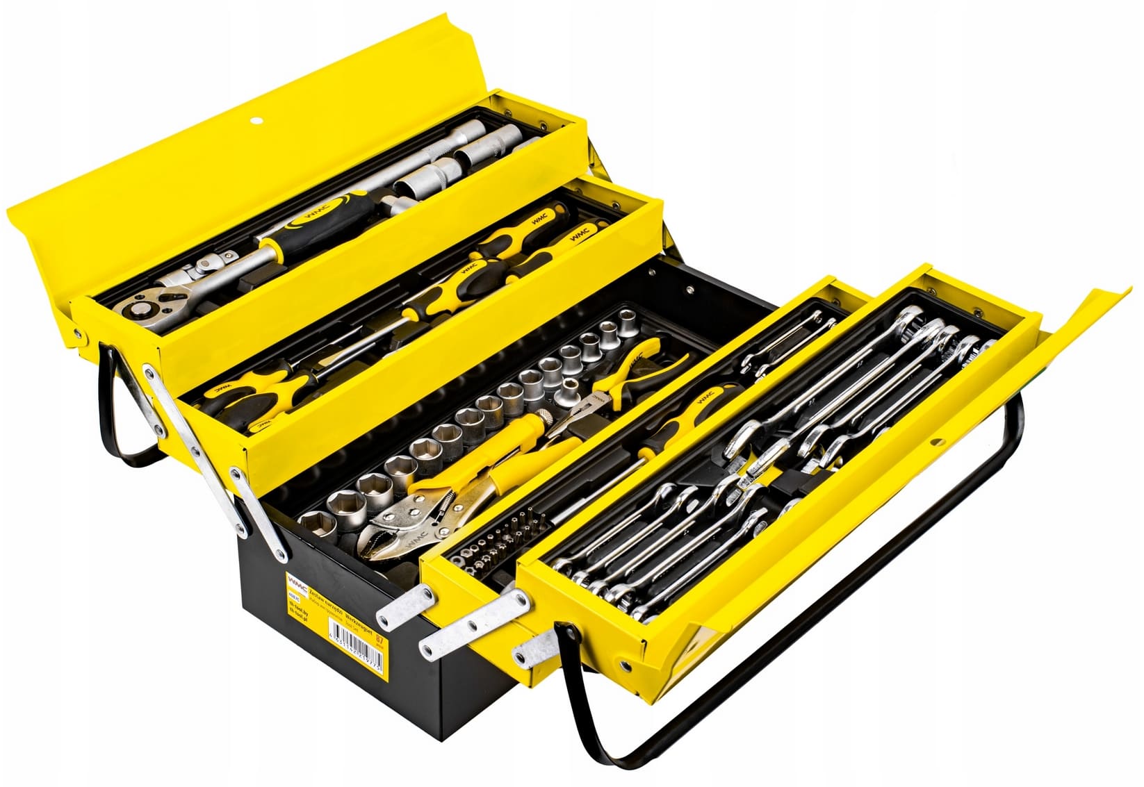 Verktygslåda av metall med 87 verktyg, 5 delad, WMC Tools - 3