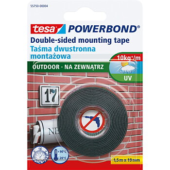 Tesa Mounting Tape Double Foam Outside 1.5M:19 mm PRO