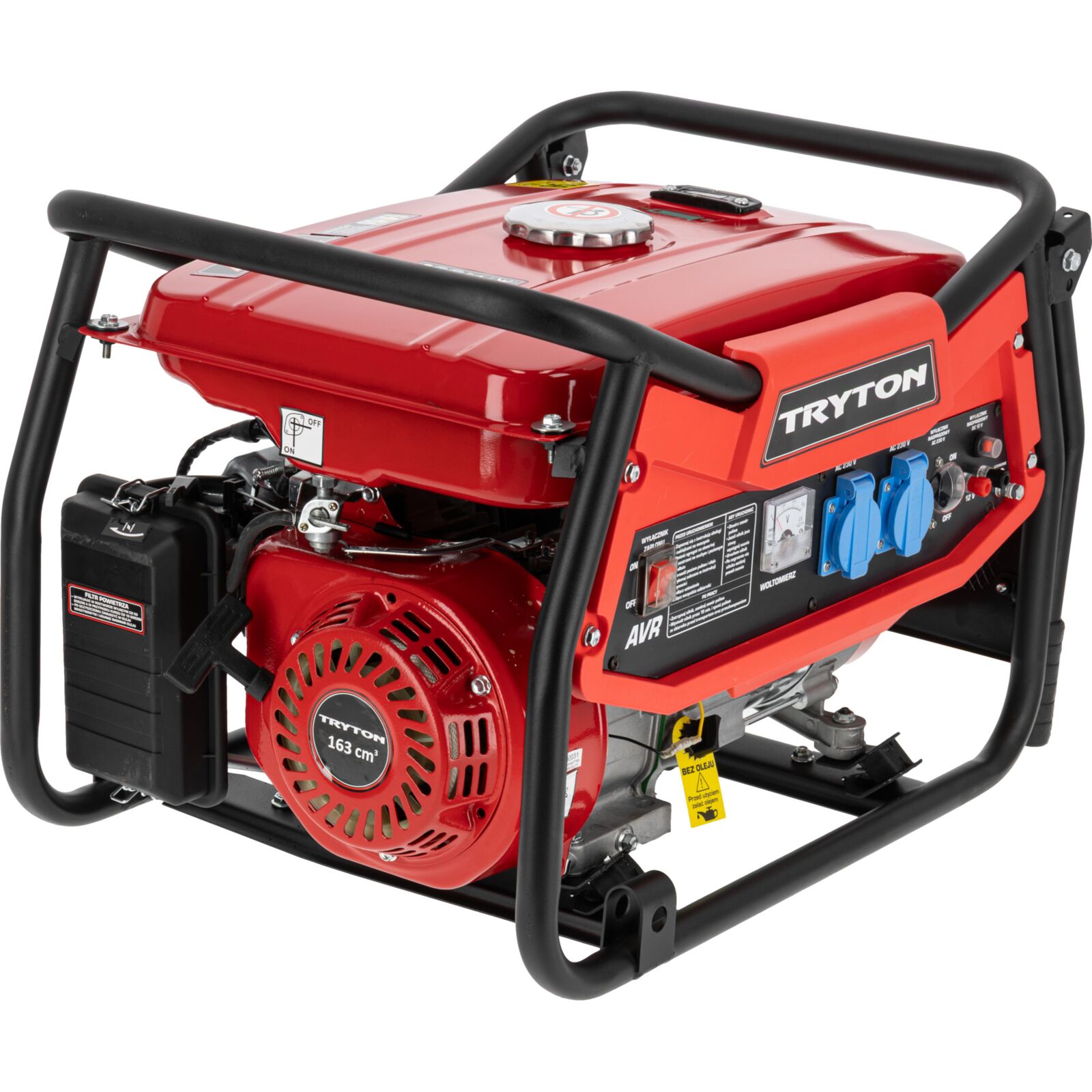 Elver, bensin generator 2000W, AVR, 2 x 230V, 12V, Tryton - 3