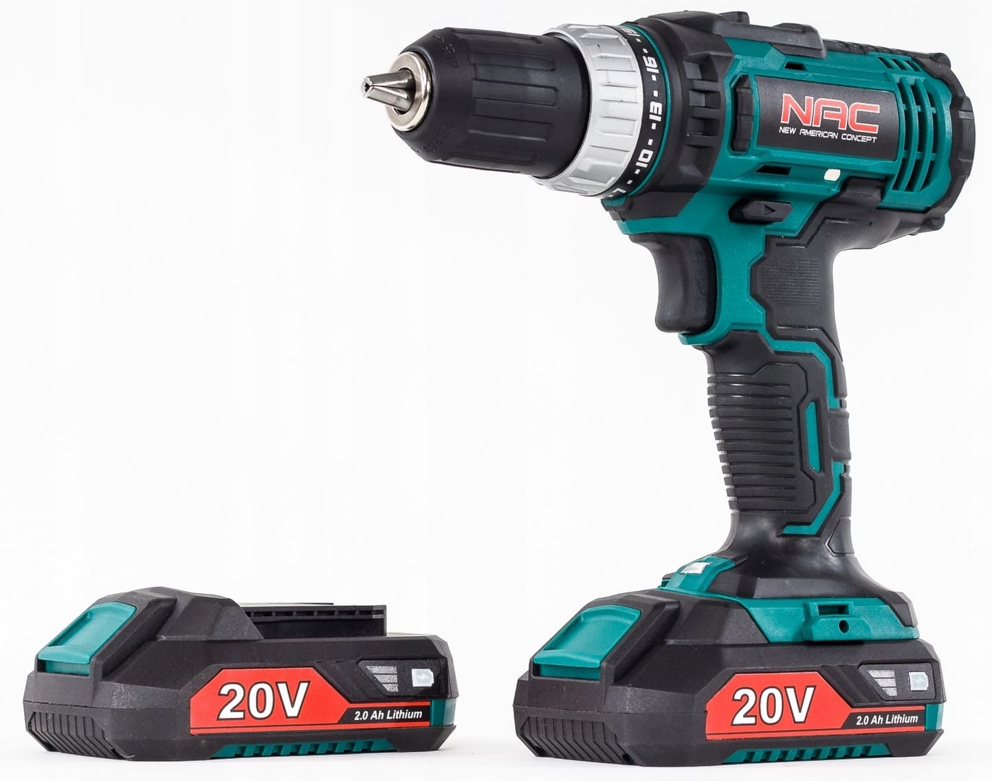 Skruvdragare 20V 2 x 2Ah Li-Ion, väska, ladare, 35 NM borrskruvdragare, NAC - 2