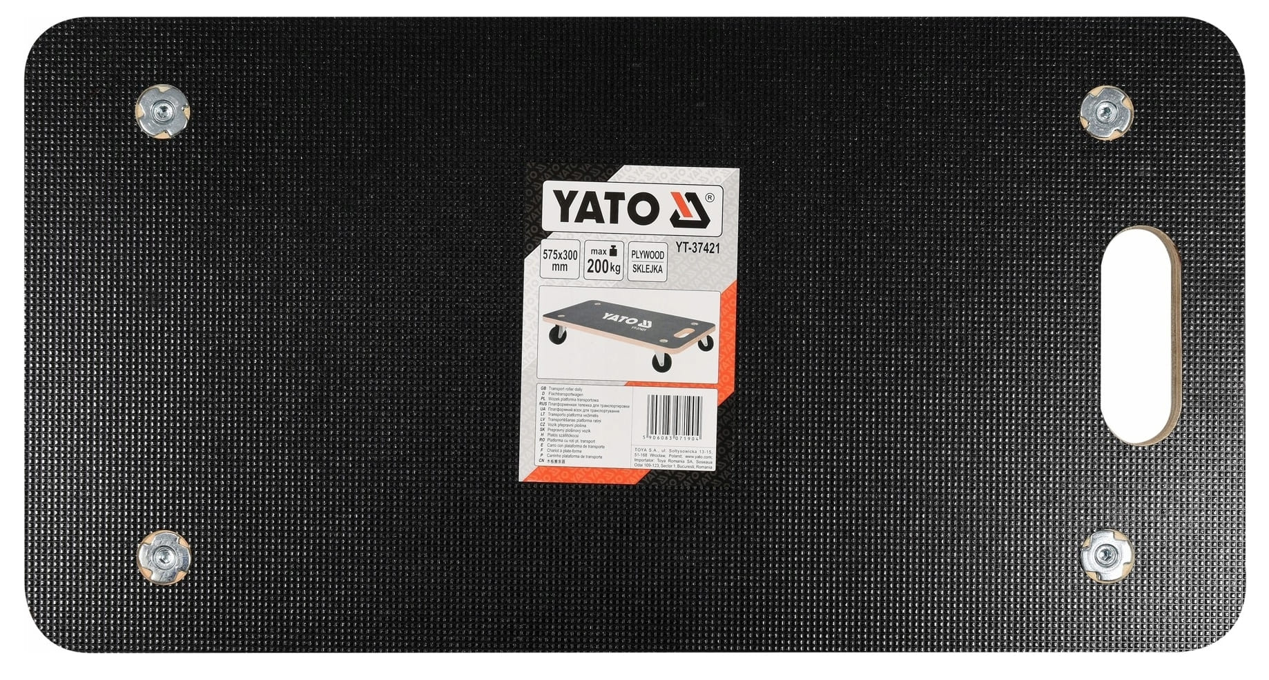 Yato Flyttvagn 200 kg platt 57 x 30 cm transportvagn, transportkärra, lastkärra - 3