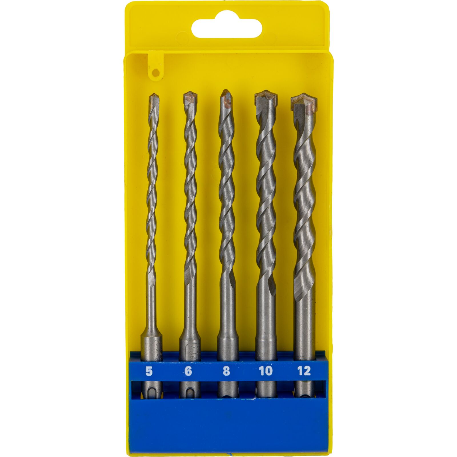 Betongborr, 5st SDS PLUS 5, 6, 8, 10, 12 x 160 mm plastbox - 2