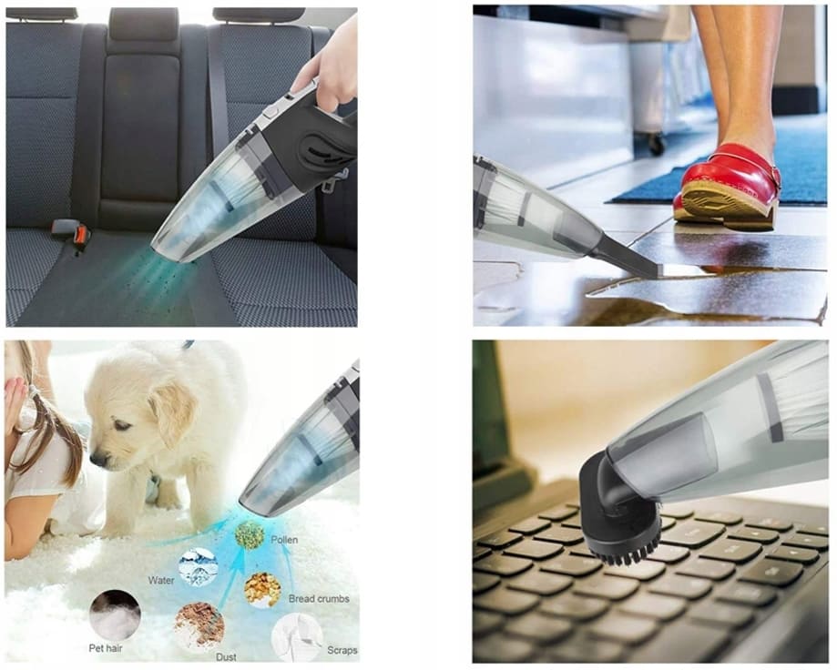 Handdamsugare batteri 9V 20W, USB, laddningsbar bildammsugare, Verk Group - 9