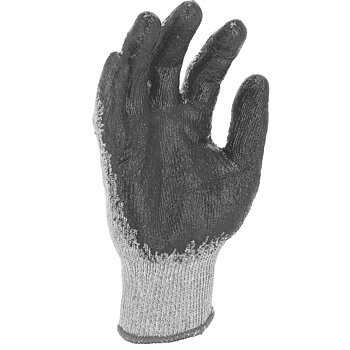 LahtiPro Arbetshandskar 12par LATEX GREY-BLACK, CE, LAHTI (Handskestorlek : 9 [L] Handlängd 19,2cm Omkrets 22,9cm)