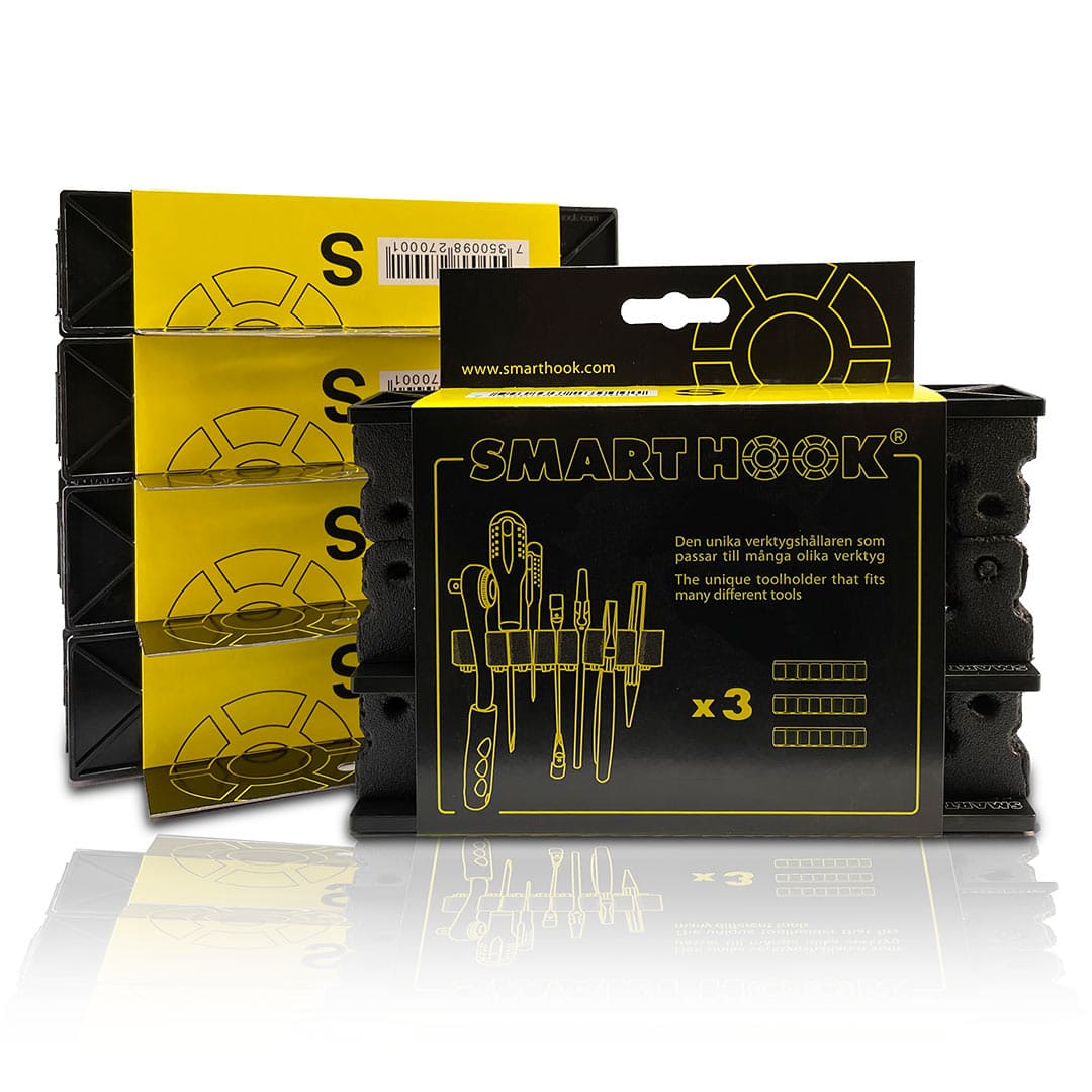 SmartHook 50 x 3-pack, svensk universal verktygshållare, verktygsförvaring för väggmontering - 2