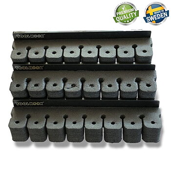 SmartHook 50 x 3-pack, svensk universal verktygshållare, verktygsförvaring för väggmontering