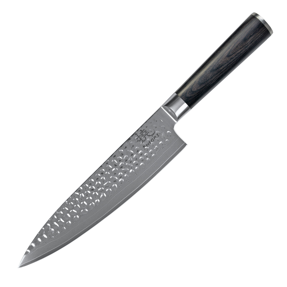 SHIORI 3-Set 撓 Kuri Murō + Santoku + Sifu - set med tre japanska knivar av Damaskusstål - 2