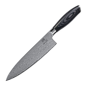 SHIORI 3-Set 撓 Kuro Murō + Santoku + Sifu - set med tre japanska knivar av Damaskusstål