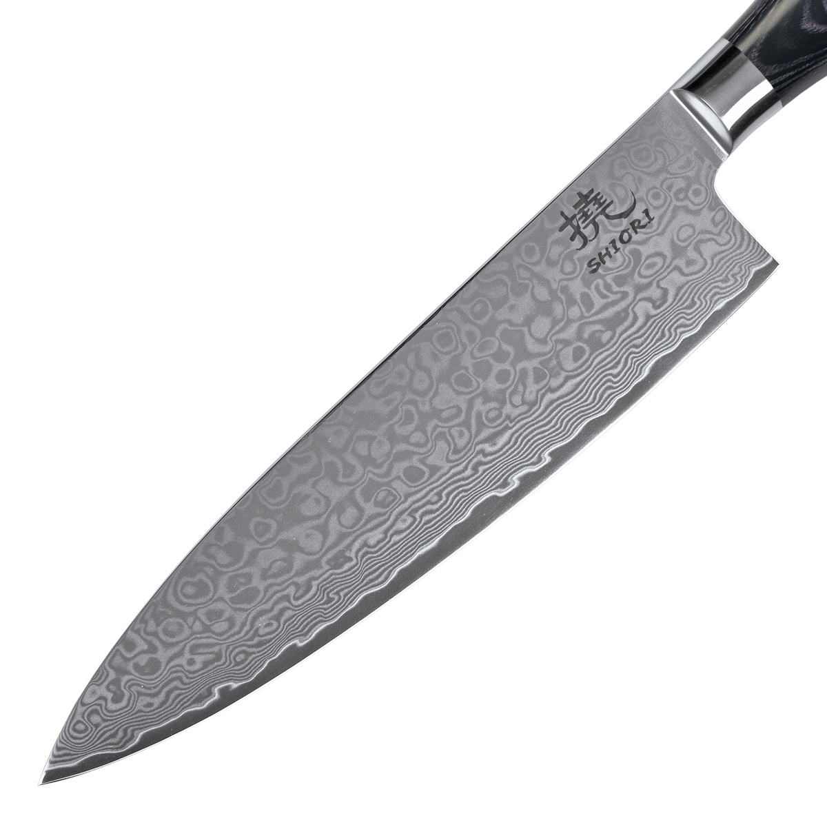 SHIORI 3-Set 撓 Kuro Murō + Santoku + Sifu - set med tre japanska knivar av Damaskusstål - 7