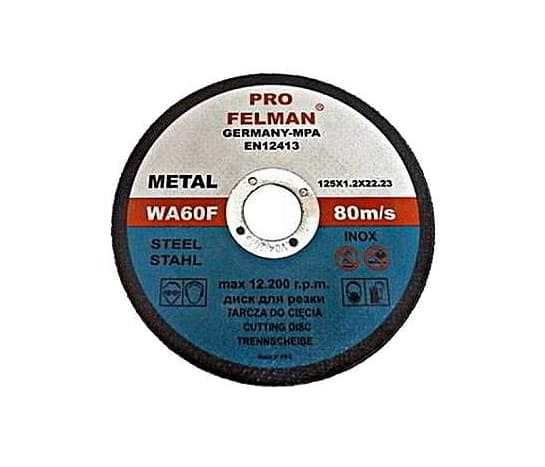 Övriga 3 Kapskiva för metall 50st 125 x 1.2 x 22 T41 A, INOX, 80m/s (12200 RPM), Felman Blauflex - 3